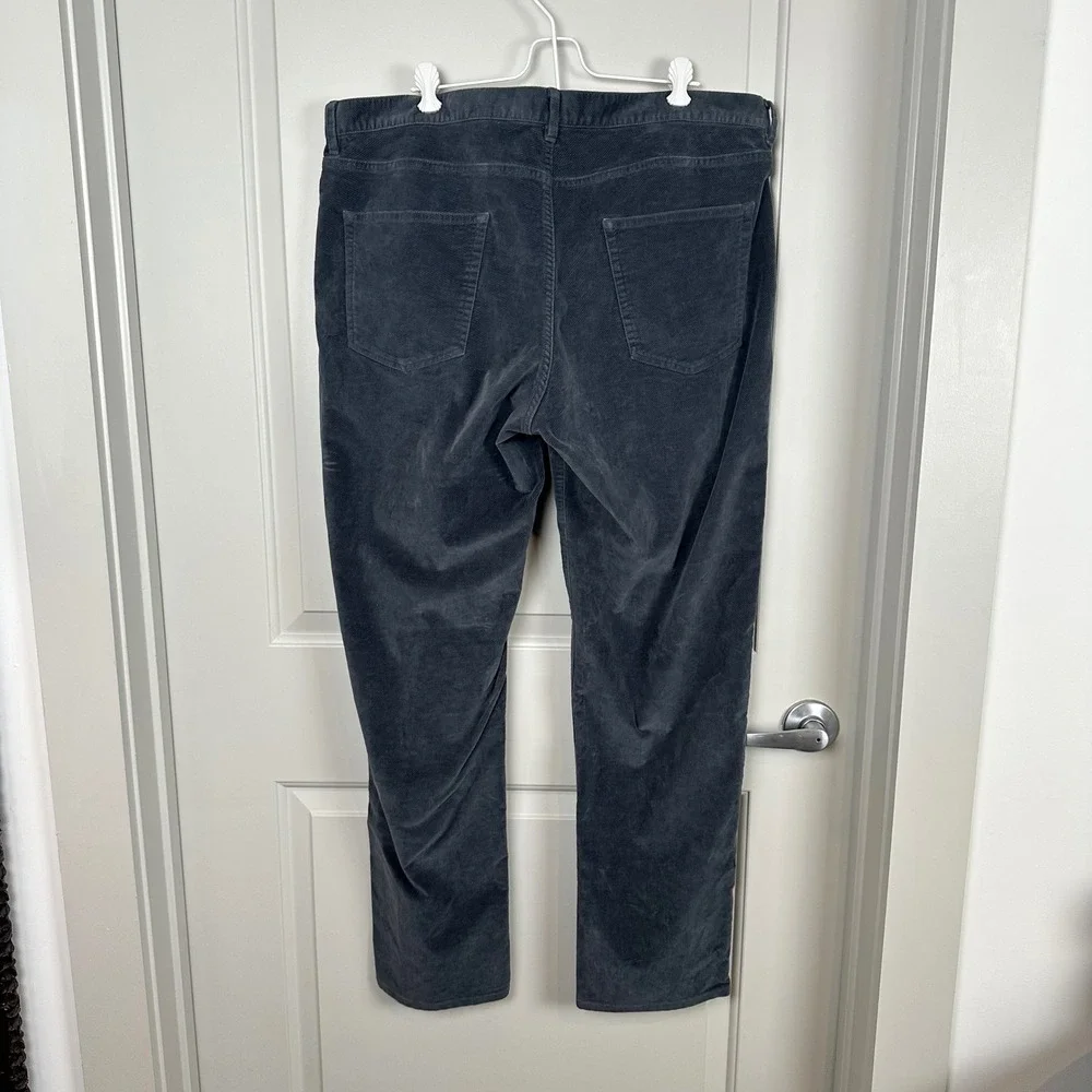 Proper Cloth Mens Corduroy Pants Gray Casual Straight Leg Trousers 41